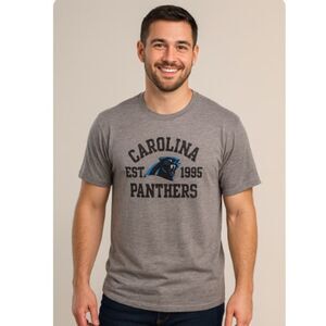 Carolina Panthers T Shirt Vintage Miller Lite Football Gray Tee Mens Size XL